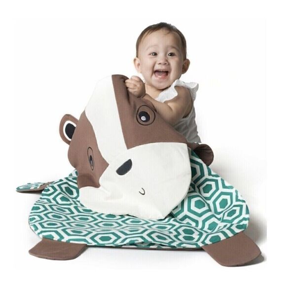 Oribel Peripop - Beary Pillow Hand Muffs Blanket/ Cushion/Play Mat - Picture 3 of 9